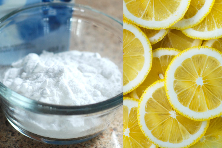 baking soda and lemon slices